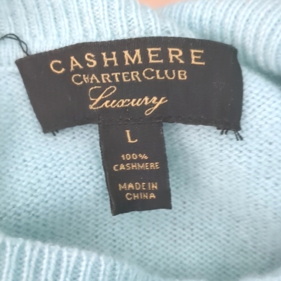 Cashmere Blue Turtle Neck Large - Picture 9 of 9